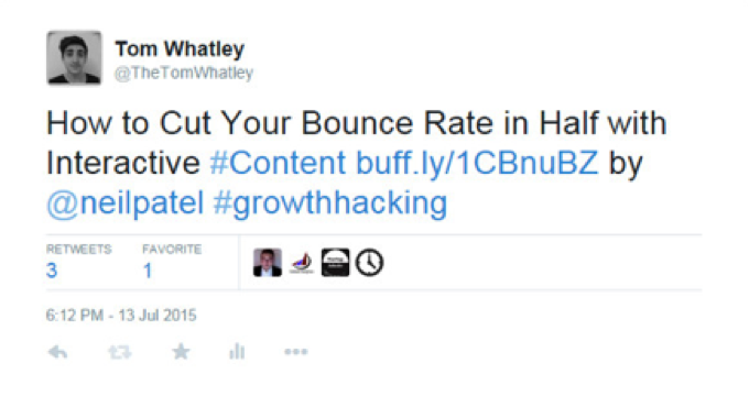 Tom Whatley and Neil Patel on Twitter
