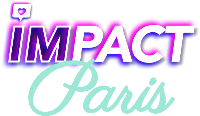 Impact Paris Logo in purple and teal.